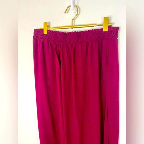 🆕 Ambiance Apparel Burgundy Tie Front Pants - Picture 6 of 6